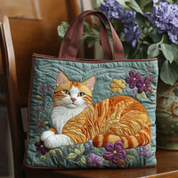 Ginger Cat Bag Quilted Tote Bag