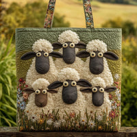Five Sheep Bag Quilted Tote Bag