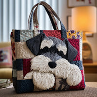 Schnauzer Tote Quilted Tote Bag