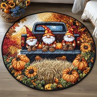 Amber Fall Quilted Round Mat