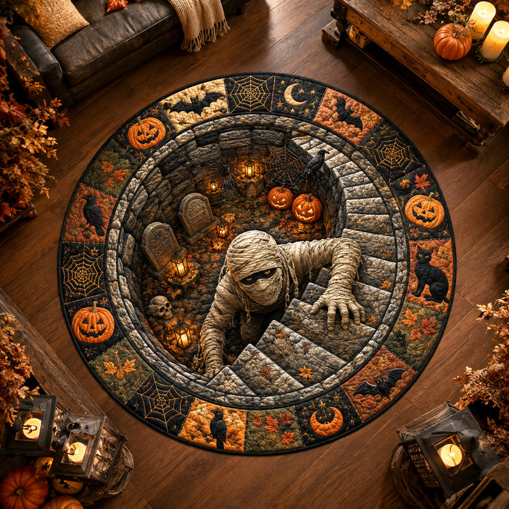 Ancient Tomb Quilted Round Mat