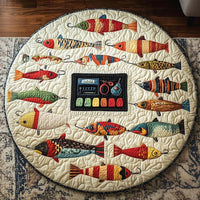 Angler Catch Quilted Round Mat