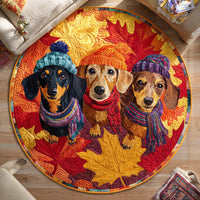 Vintage Dachshund Quilted Round Mat