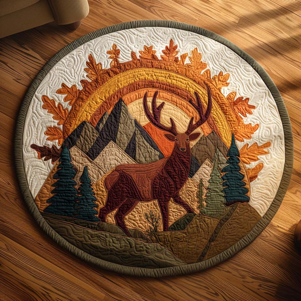 Autumn Majesty Quilted Round Mat