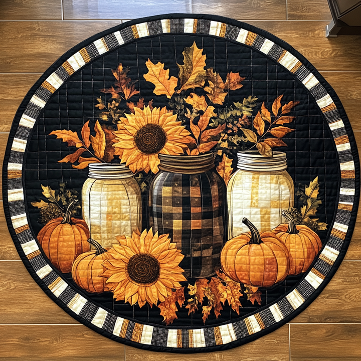 Autumn Glow Quilted Round Mat