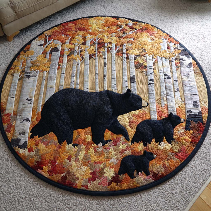 Autumn Walk Quilted Round Mat