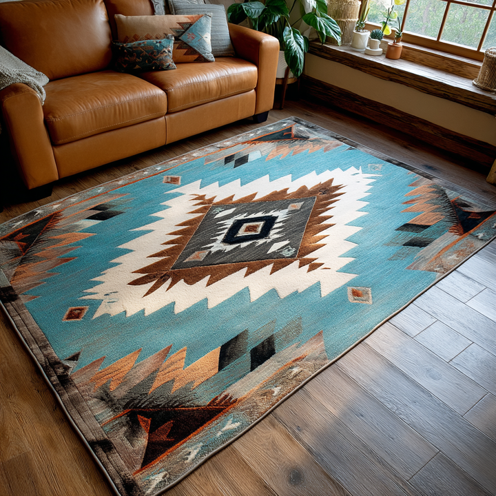Aztec Harmony Quilted Area Rug