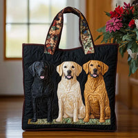 Three Labrador Handbag Quilted Tote Bag