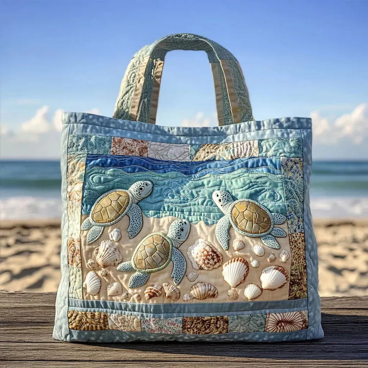 Tote Sea Turtle Quilted Tote Bag