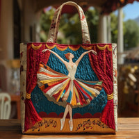 Elegant Ballerina Bag Quilted Tote Bag