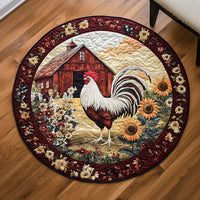 Barnyard Majesty Quilted Round Mat