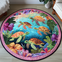 Round Beach Bliss Mat Quilted Round Mat
