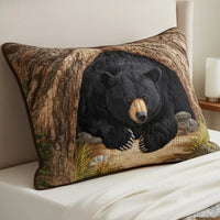 Bear'S Refuge Quilted Cushion Cover