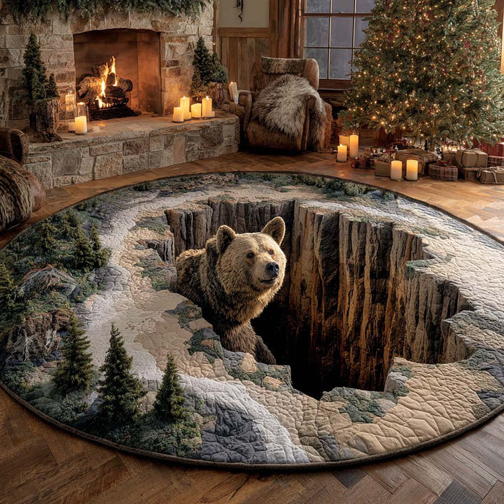 Bear Hollow Quilted Round Mat