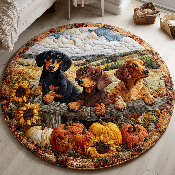 Beyond Dachshund Quilted Round Mat