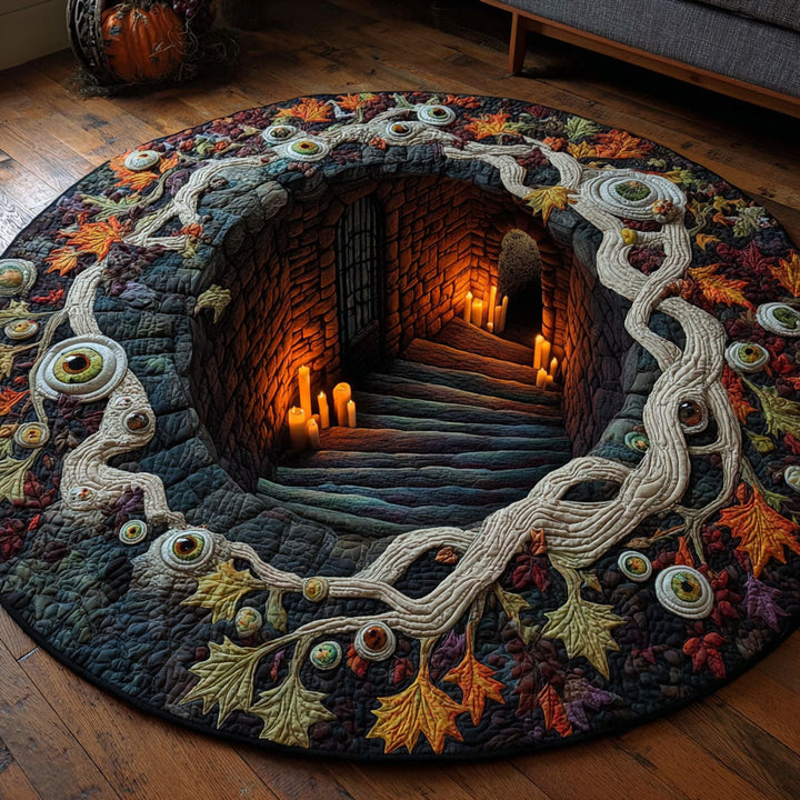 Beyond The Watchers Quilted Round Mat