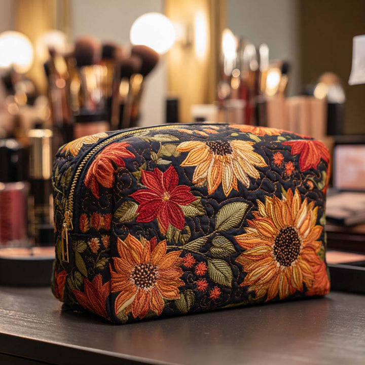 Bloom Beauty Quilted Cosmetic Bag