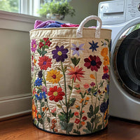 Bloom Bright Quilted Laundry Basket