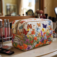 Bloom Garden Quilted Cosmetic Bag
