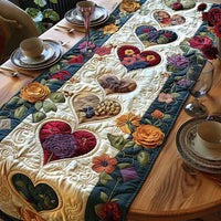 BloomingHeartsQuiltedTableRunnerNCU0DV2731 Quilted Table Runner