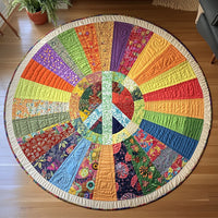 Blossom Blaze Quilted Round Mat