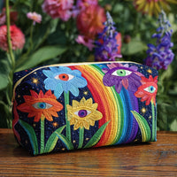 Boho Fungus Quilted Cosmetic Bag
