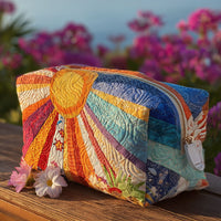 Boho Rays Quilted Cosmetic Bag