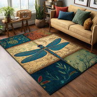 Botanical Wings Quilted Area Rug