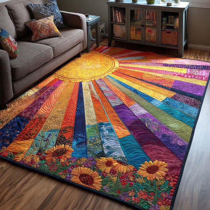 Vibrant Meadow Quilted Area Rug