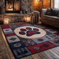 Cabin Paw Quilted Area Rug