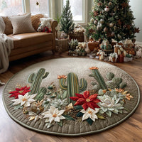 Cactus Haven Quilted Round Mat
