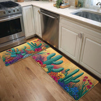 Cactus Sunset Kitchen Rug Set