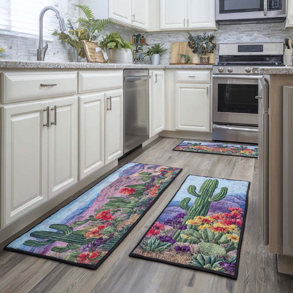 Cactus Valley Kitchen Rug Set