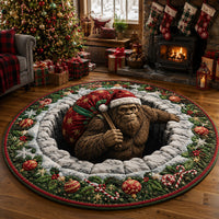 Bigfoot Candy Ornament Quilted Round Mat
