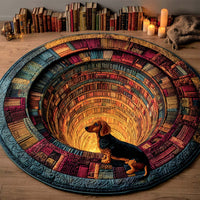 Canine Chapter Round Pet Mat Quilted Round Mat