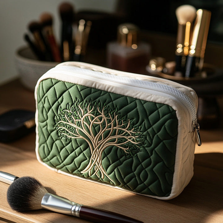 Celestial Roots Quilted Cosmetic Bag