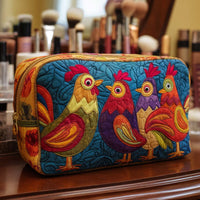 Chicken Cozy Quilted Cosmetic Bag