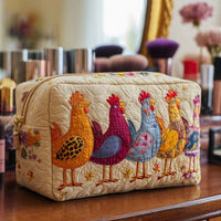 Chicken Joy Quilted Cosmetic Bag