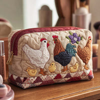 Chicken Nest Quilted Cosmetic Bag