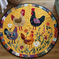 For Chicken Warmth Quilted Round Mat