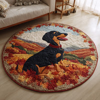 Featuring Classic Dachshund Quilted Round Mat