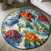 Coastal Serenity Quilted Round Mat