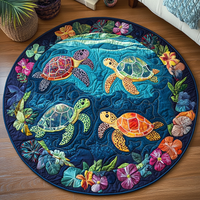 Coastal Charm Quilted Round Mat