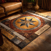 Compass Star Quilted Area Rug