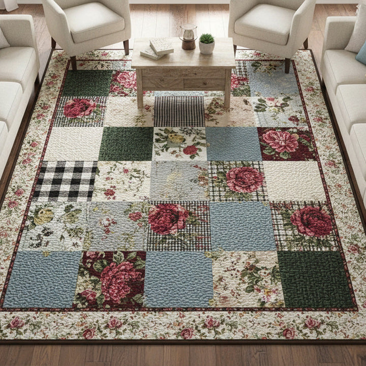 Cottage Patch Bliss Quilted Area Rug