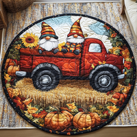 Warm Autumn Quilted Round Mat