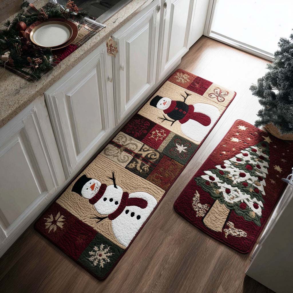 Cozy Holidays Kitchen Rug Set