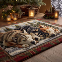 Cozy Husky Dreams Quilted Area Rug