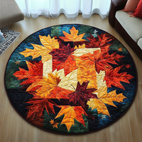 Autumn Inspired Crisp Fall Quilted Round Mat