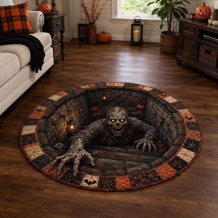 Crypt Fiend Quilted Round Mat